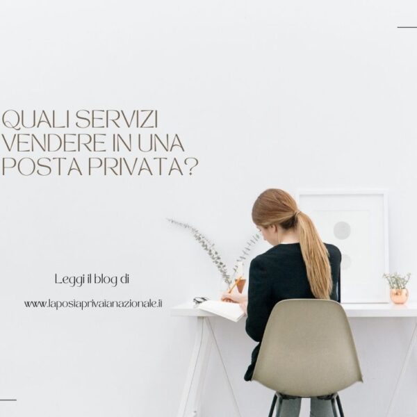 Servizi da vendere in una posta privata