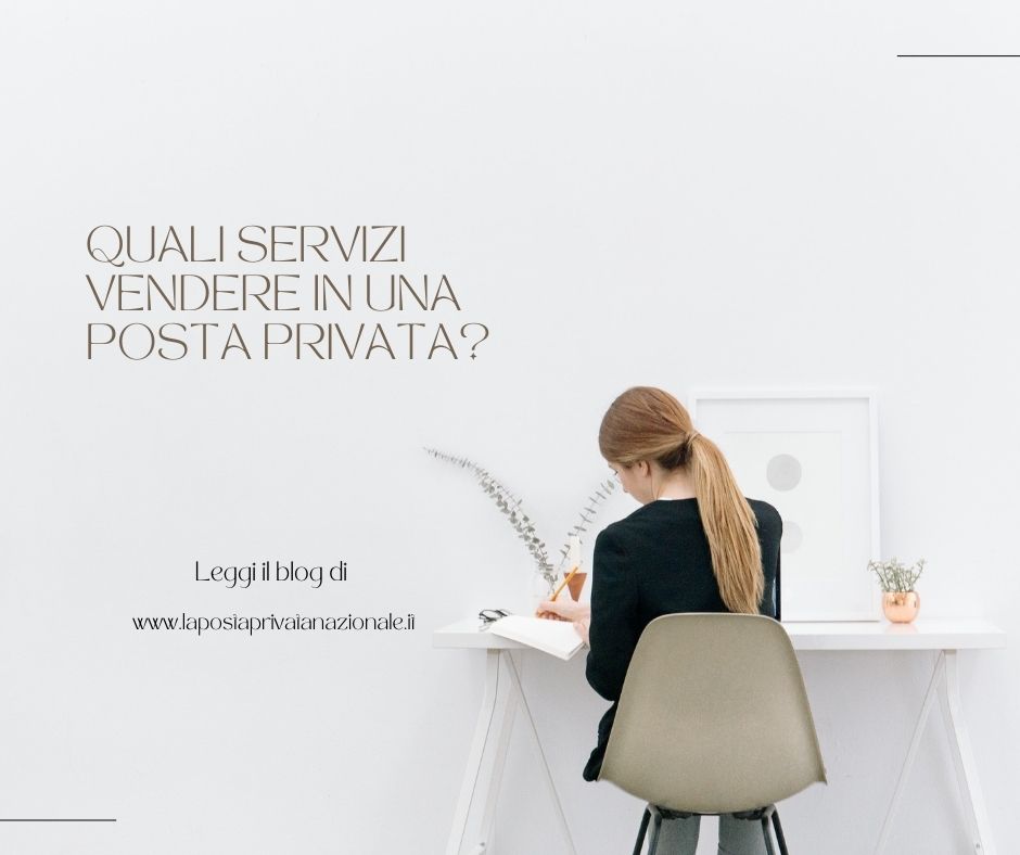 Servizi da vendere in una posta privata